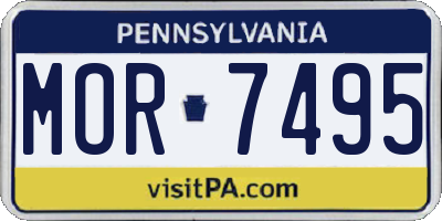 PA license plate MOR7495