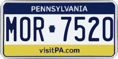 PA license plate MOR7520