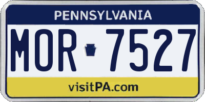 PA license plate MOR7527