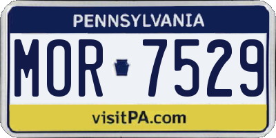 PA license plate MOR7529
