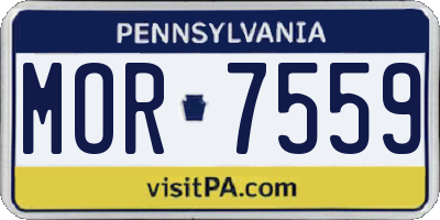 PA license plate MOR7559