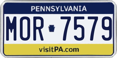 PA license plate MOR7579