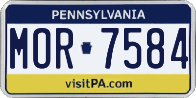 PA license plate MOR7584