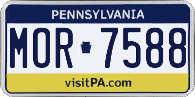 PA license plate MOR7588