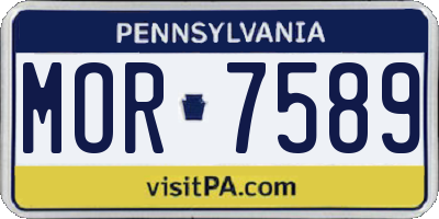 PA license plate MOR7589