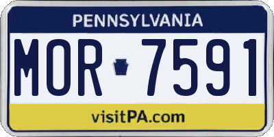 PA license plate MOR7591