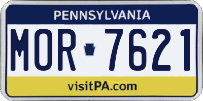 PA license plate MOR7621