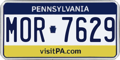 PA license plate MOR7629
