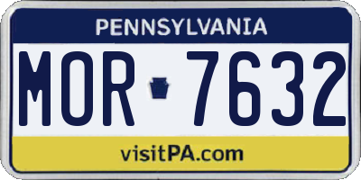 PA license plate MOR7632