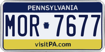 PA license plate MOR7677