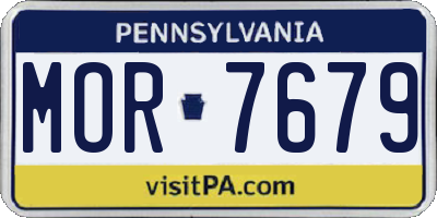 PA license plate MOR7679