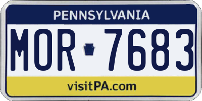 PA license plate MOR7683