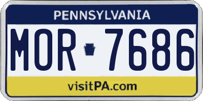PA license plate MOR7686