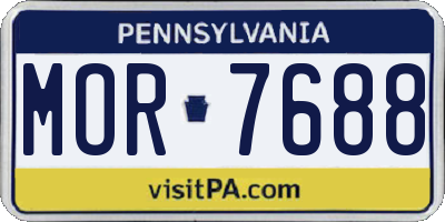 PA license plate MOR7688
