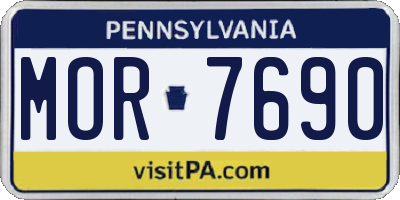 PA license plate MOR7690