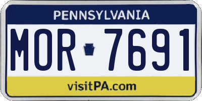 PA license plate MOR7691