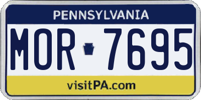 PA license plate MOR7695