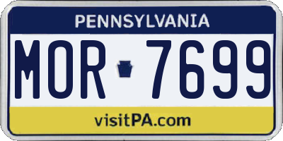 PA license plate MOR7699