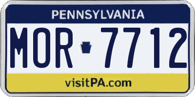 PA license plate MOR7712