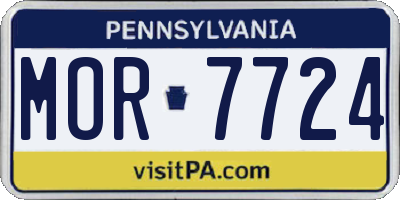 PA license plate MOR7724