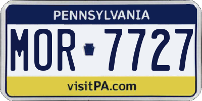 PA license plate MOR7727