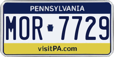 PA license plate MOR7729