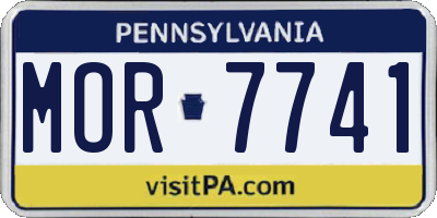 PA license plate MOR7741