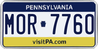 PA license plate MOR7760