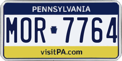 PA license plate MOR7764
