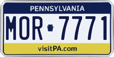 PA license plate MOR7771