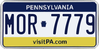 PA license plate MOR7779