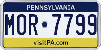 PA license plate MOR7799