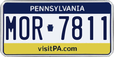 PA license plate MOR7811