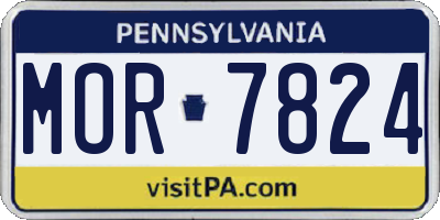 PA license plate MOR7824