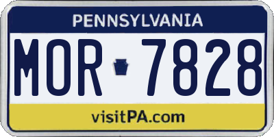 PA license plate MOR7828
