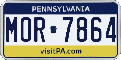 PA license plate MOR7864