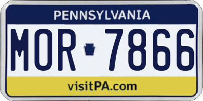 PA license plate MOR7866