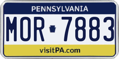 PA license plate MOR7883