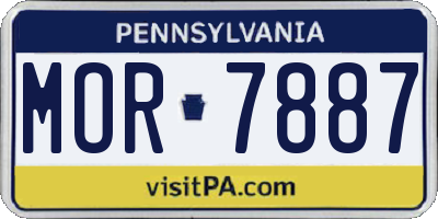PA license plate MOR7887