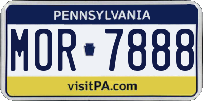 PA license plate MOR7888