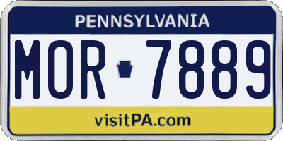 PA license plate MOR7889