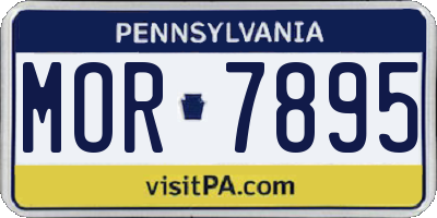 PA license plate MOR7895