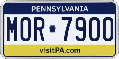 PA license plate MOR7900