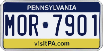 PA license plate MOR7901