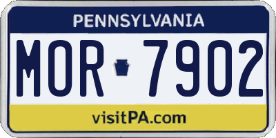 PA license plate MOR7902