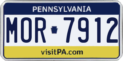 PA license plate MOR7912