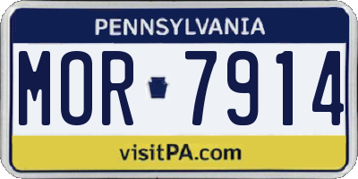 PA license plate MOR7914
