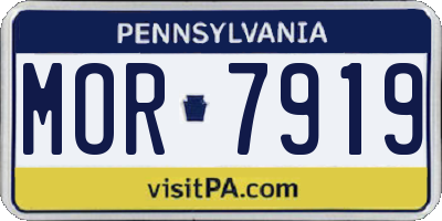 PA license plate MOR7919