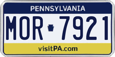 PA license plate MOR7921