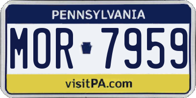 PA license plate MOR7959